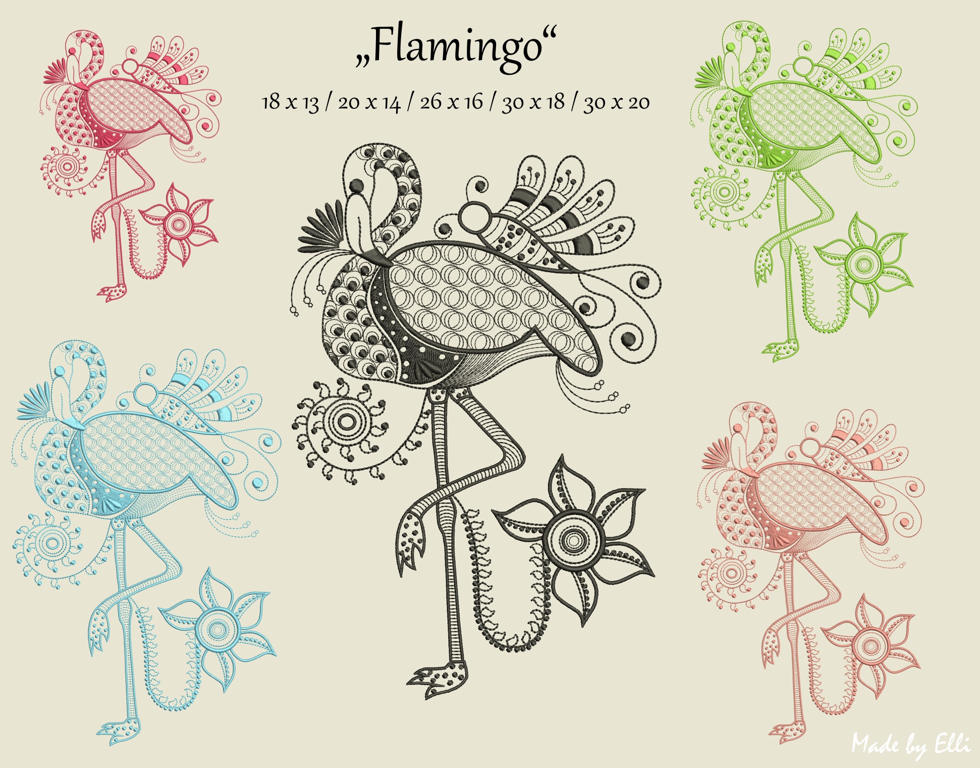 Rahmengrößen Flamingo