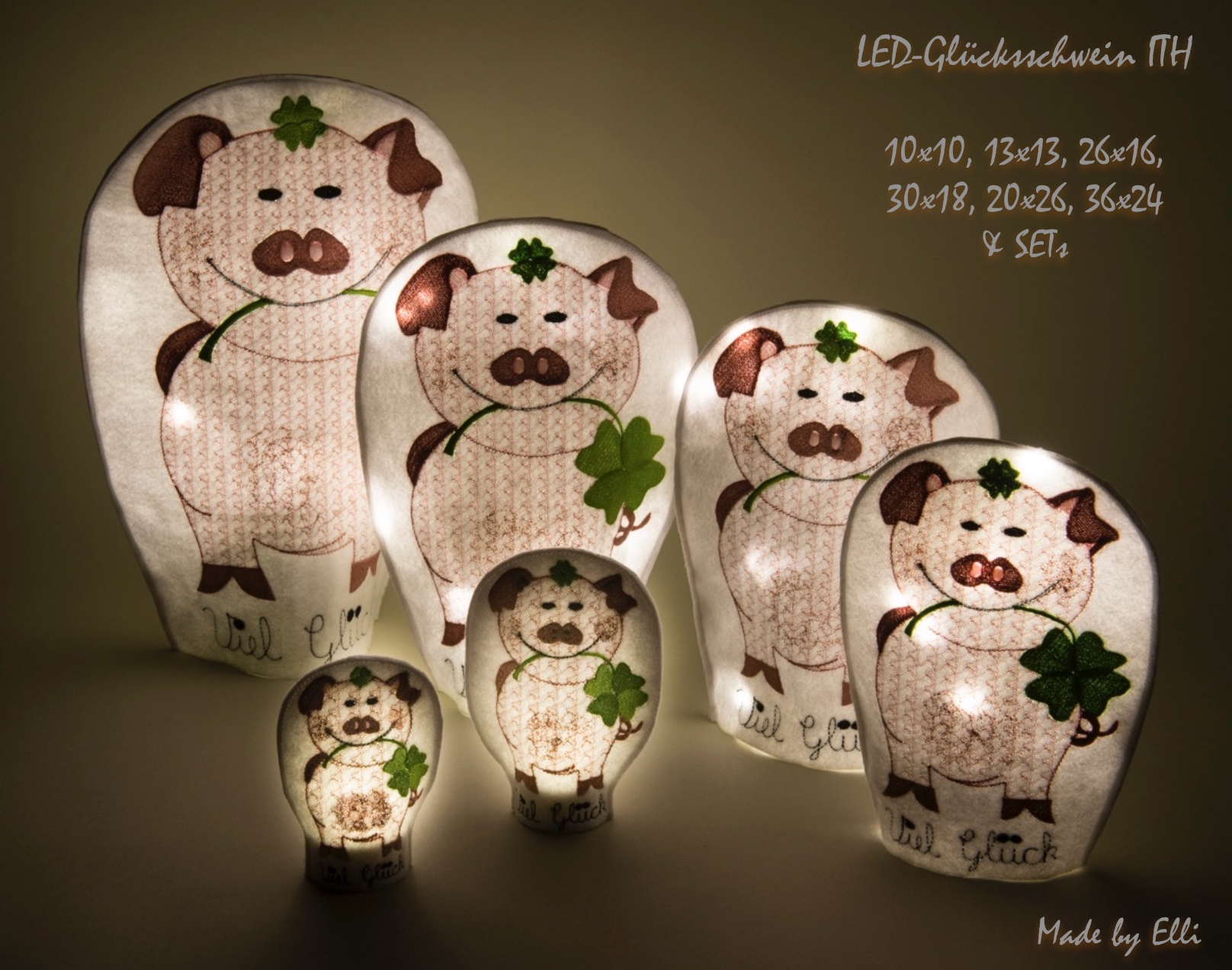 LED-Gluecksschweine